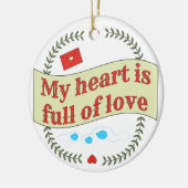 心温まるメッセージデザイン セラミックオーナメント (左)