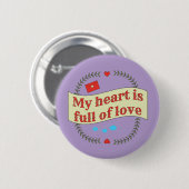 心温まるメッセージデザイン 缶バッジ (正面&裏面)