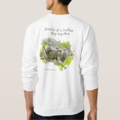 心温まる可愛いブシュティッツソングバーズ家族写真 スウェットシャツ (裏面)