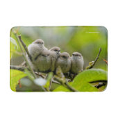 心温まる可愛いブシュティッツソングバーズ家族写真 バスマット (正面)