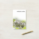 心温まる可愛いブシュティッツソングバーズ家族写真 ポストイット (デスク上)