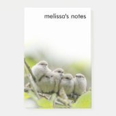 心温まる可愛いブシュティッツソングバーズ家族写真 ポストイット (正面)