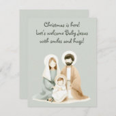 心温まる宗教上のグリーティングカード 招待状 (正面/裏面)