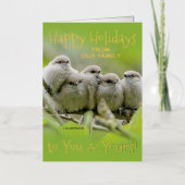 心温まる松鳥ファミリークリスマスハッピー 箔シーズンカード (正面)