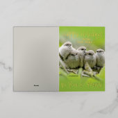 心温まる松鳥ファミリークリスマスハッピー 箔シーズンカード (外側レイダウン)