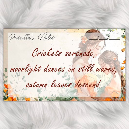 心温まる母と娘10" x 6" ポストイット