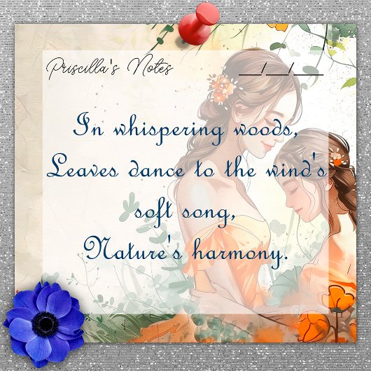 心温まる母と娘3" x 3" ポストイット