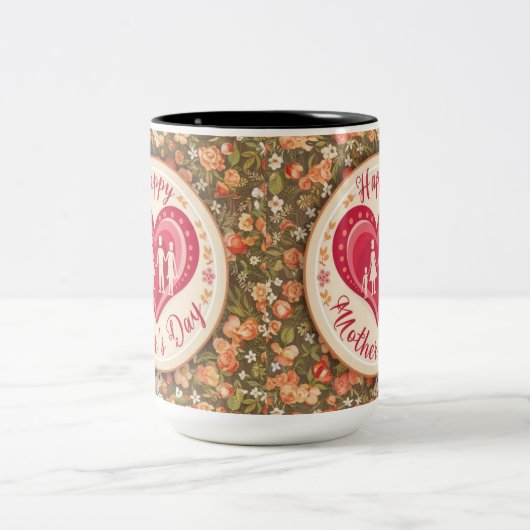 心温まる母の日 ツートーンマグカップ (中央)