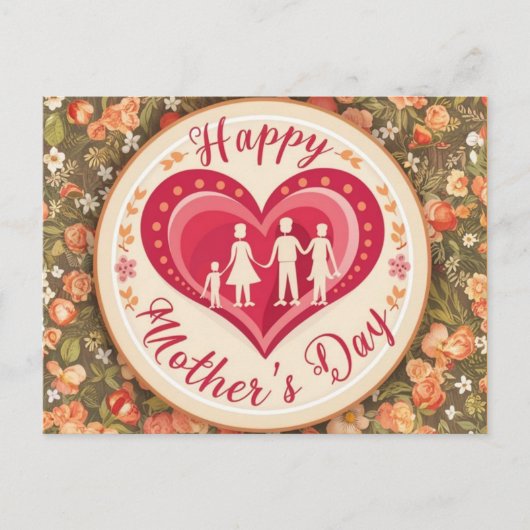 心温まる母の日 ポストカード (正面)