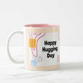 心温祝まる日が迫る国民的なハギングデー ツートーンマグカップ