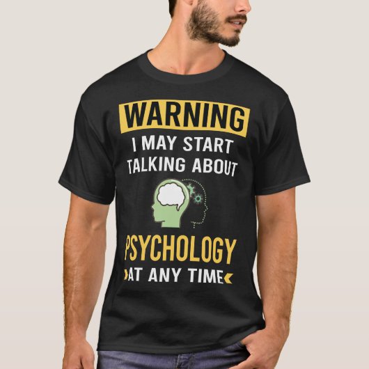 心理おもしろい警告学者 Tシャツ (正面)