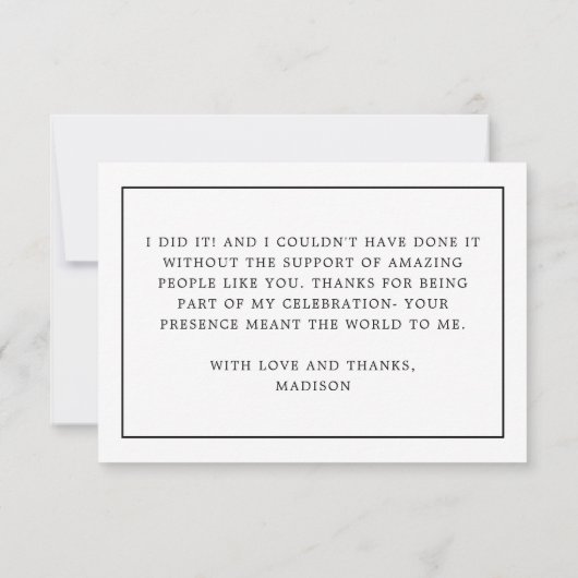 心理カスタムエレガント学PSYD医師 サンキューカード (裏面)