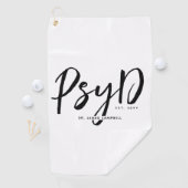 心理パーソナライズされたエレガント学PsyD医師 ゴルフタオル (インサイチュ)