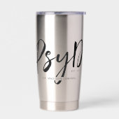 心理パーソナライズされたモダン学PsyD医師 保温保冷タンブラー (左面)