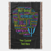 心理ワードクラウドカスタムスローブランケット スローブランケット (正面縦)