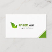 心理士 - エレガント モダン グリーン 名刺 (裏面)