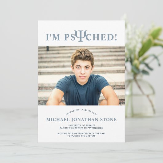 心理学ψ卒業招待状 案内状 (スタンド正面)