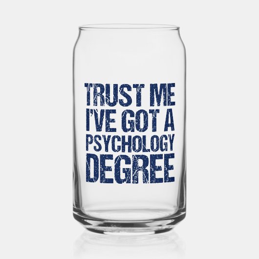 心理学おもしろい卒業カスタム心理学者 ガラス缶 (正面)