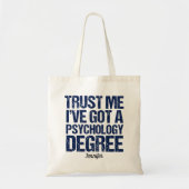 心理学おもしろい卒業心理学者カスタム トートバッグ (正面)