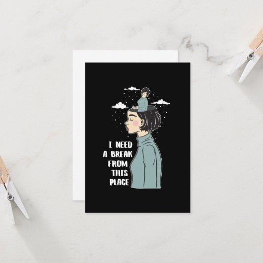 心理学のおもしろいユーモアはブレイクニーズ休暇 カード (正面/裏面インサイチュ)