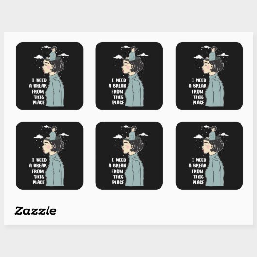 心理学のおもしろいユーモアはブレイクニーズ休暇 スクエアシール (シート)