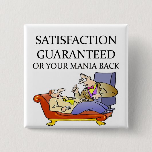 心理学の冗談 缶バッジ (正面)