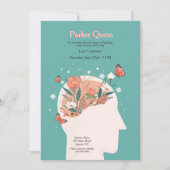 心理学の卒業招待状 招待状 (正面)