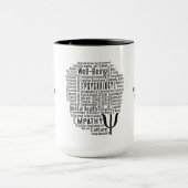 心理学の単語の雲のカスタムのマグ マグカップ (中央)