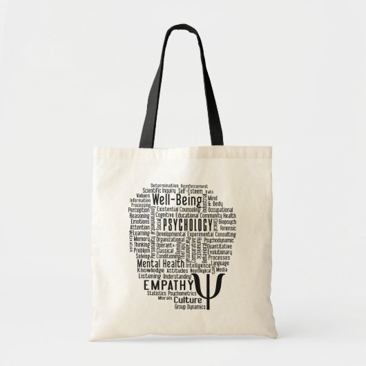 心理学の単語の雲のバッグ トートバッグ (正面)