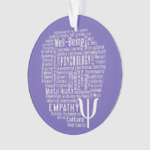 心理学の単語の雲カスタムな色のオーナメント オーナメント (正面)