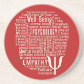 心理学の単語の雲カスタムな色のコースター コースター (正面)