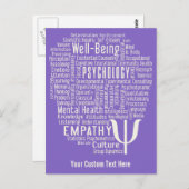 心理学の単語の雲カスタムな色の郵便はがき ポストカード (正面/裏面)