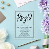 心理学の博士卒業式パーティー アクリル招待状 (インサイチュ (ウェディング))