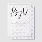 心理学の博士卒業式パーティー ベラム紙招待状 (オフセット (招待状))
