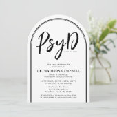 心理学の博士卒業式パーティー 招待状 (スタンド正面)