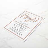 心理学の博士卒業式パーティー 箔招待状 (回転した状態)