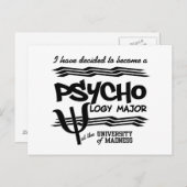 心理学の専攻のな郵便はがき-おもしろいな発表 案内ポストカード (正面/裏面)