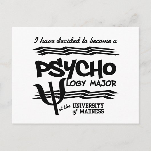 心理学の専攻のな郵便はがき-おもしろいな発表 案内ポストカード (正面)