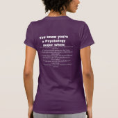 心理学の専攻学生を時…あなたは知っています Tシャツ (裏面)
