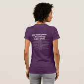心理学の専攻学生を時…あなたは知っています Tシャツ (裏面フル)