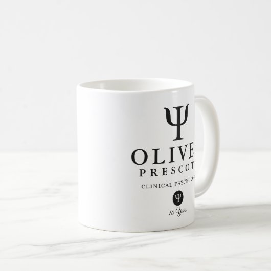 心理学の専門の卒業|の退職 コーヒーマグカップ (正面右)