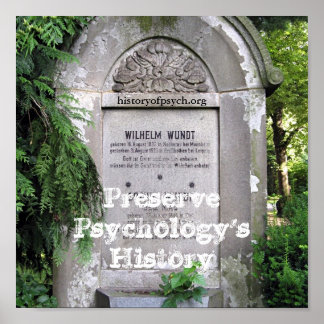 心理学の歴史を保存 ポスター