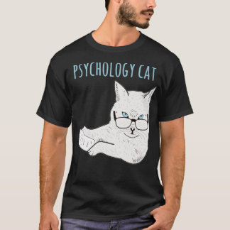 心理学の猫 Tシャツ