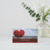 心理学の赤いハートの木 名刺 (スタンド正面)