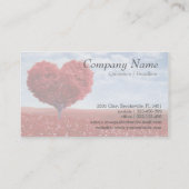 心理学の赤いハートの木 名刺 (裏面)