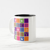 心理学アイコン ツートーンマグカップ (正面左)