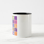 心理学アイコン ツートーンマグカップ (中央)