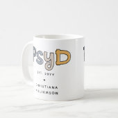 心理学カスタム心理学者PsyD医師 コーヒーマグカップ (正面左)