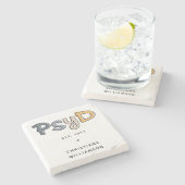 心理学カスタム心理学者PsyD医師 ストーンコースター (横)