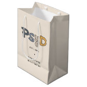 心理学カスタム心理学者PsyD医師 ミディアムペーパーバッグ (正面アングル)